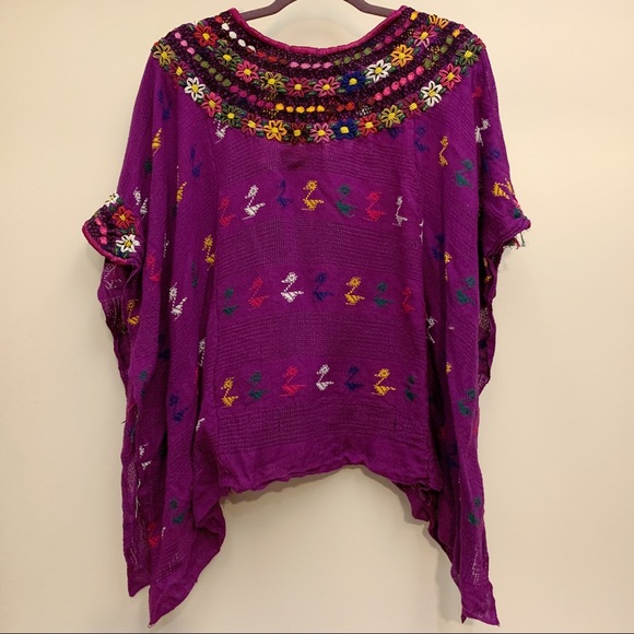 Sweaters - Boho Embroidered Poncho